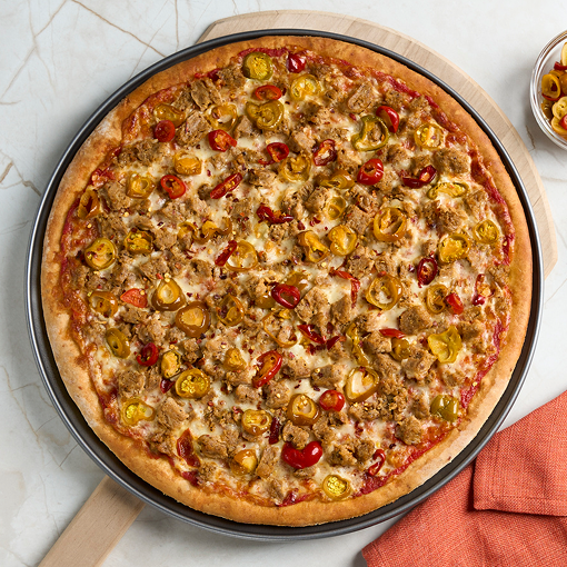 Fiery Arrabbiata Sausage and Peppers Pizza