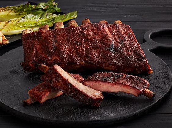 Image of Saucy and Smoky St.Louis-Style Ribs on a Plate