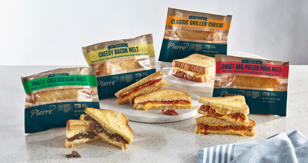 8 Pierre® Toasted Melts, 4 in package and 4 out of package