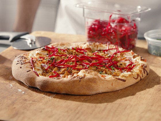 Chicken Shawarma Pizza Recipe Featuring Original Philly® Fully Cooked Cook-In-Bag Sliced Chicken