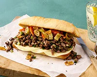 Sweet and Spicy Pepper Steak Sando