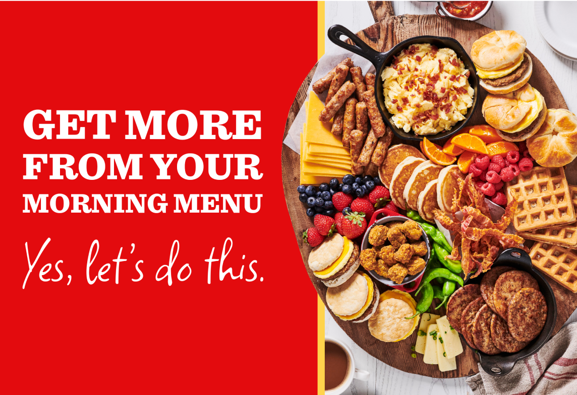 Get More From Your Morning Menu. Yes, Lets do this. Charcuterie board with assortment of breakfast foods.