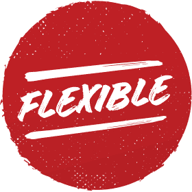 Image that says "flexible."