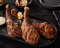 Pork Tomahawk Chops With Celery Seed White BBQ Sauce Recipe