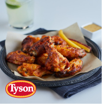 Tyson® Wings of Fire® Fully Cooked Glazed Bone-In Chicken Wing Sections