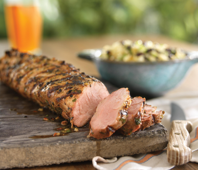 Seasoned Pork Loin With a Side Dish