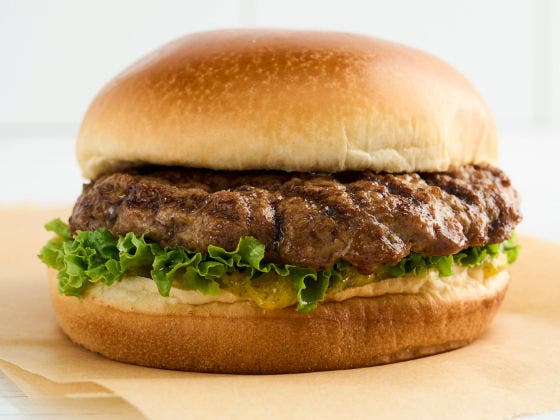 Swicy Pub Burger on Parchment Paper