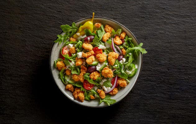 Mediterranean crispy chicken salad