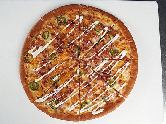 Bakin' Bacon Jalapeno Popper Pizza Recipe Featuring Hillshire Farm® Bakin' Bacon™ Heat-N-Serve Pizza Topping
