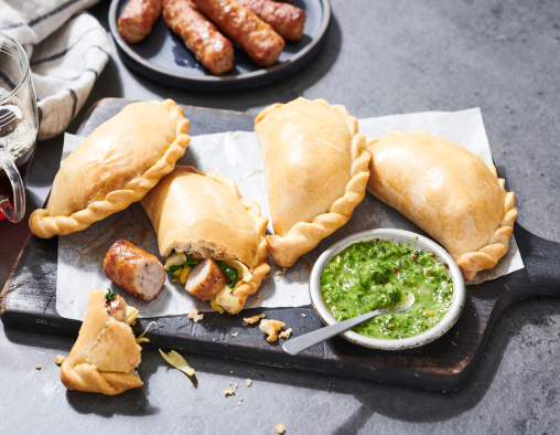 Empanadas on a board