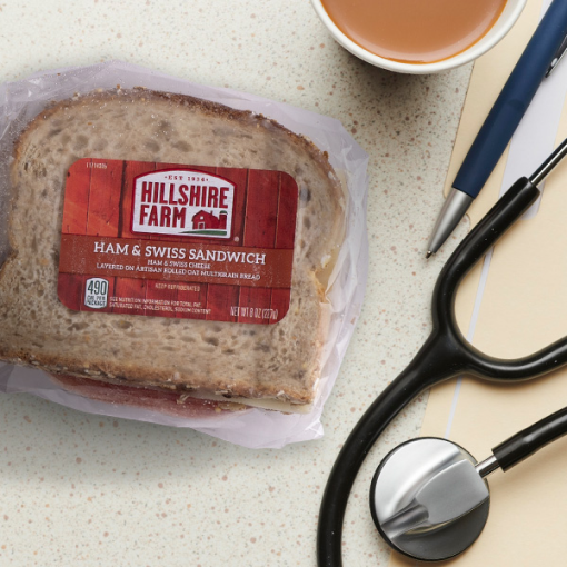 Hillshire farm sandwich and stethoscope 