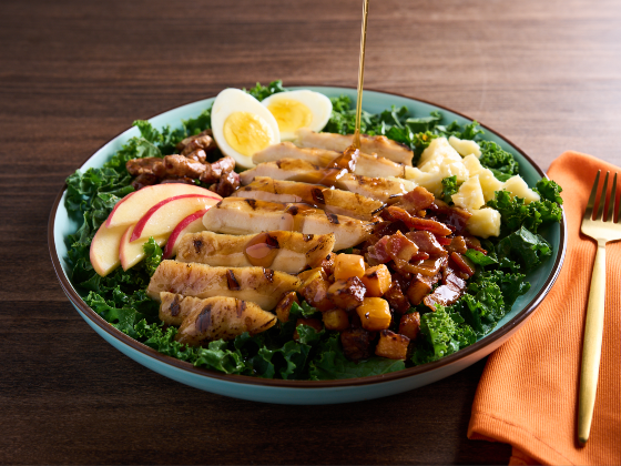 Chicken maple bacon chop salad