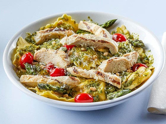 Chicken Ravioli with Pesto featuring Tyson Red Label® Grilled Chicken Breast Strips
