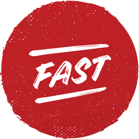 Image that says "fast."