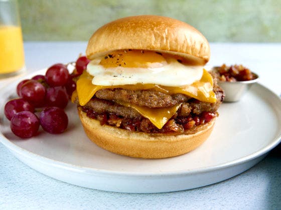 Jimmy Dean Breakfast Smash Burgert on a Plate