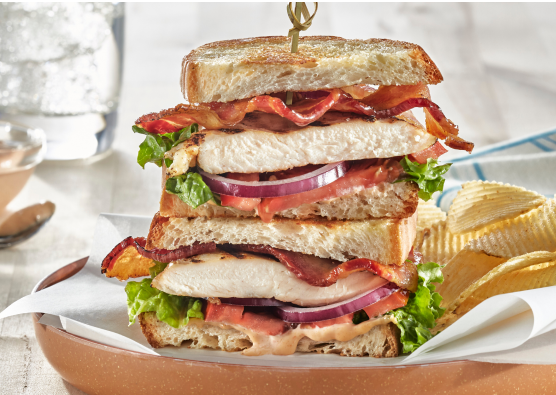 Chicken Breast Filet Sandwich Served on a Plate