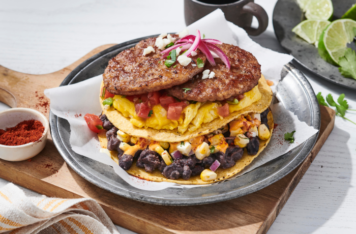 Tostada on a plate