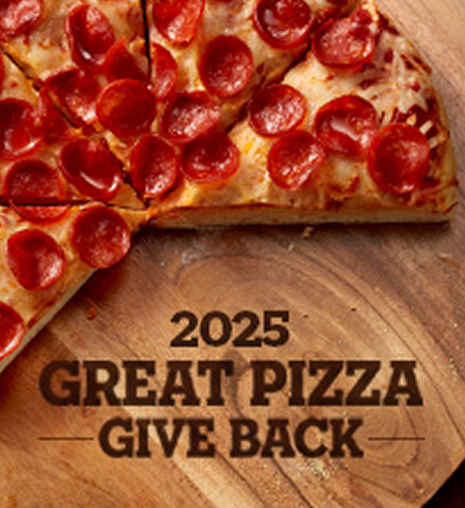 Great pizza give back 